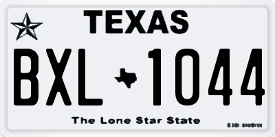 TX license plate BXL1044
