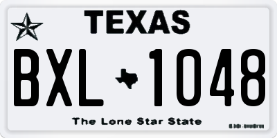 TX license plate BXL1048