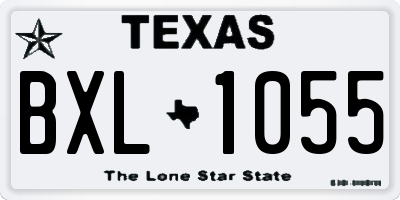 TX license plate BXL1055