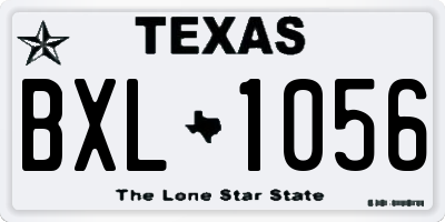 TX license plate BXL1056
