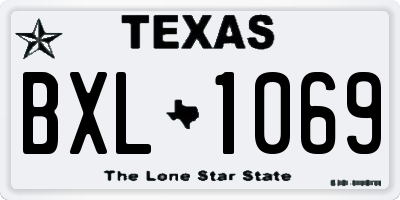TX license plate BXL1069