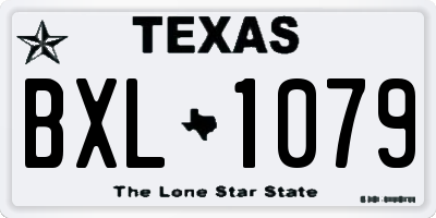 TX license plate BXL1079