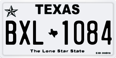 TX license plate BXL1084