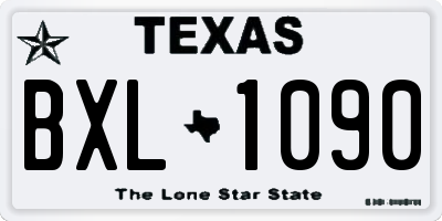 TX license plate BXL1090