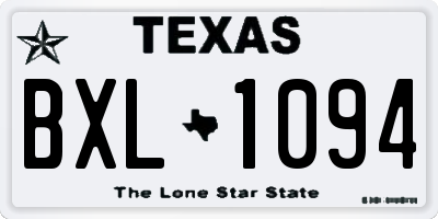 TX license plate BXL1094