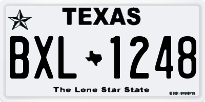 TX license plate BXL1248