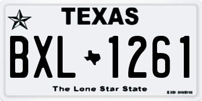 TX license plate BXL1261