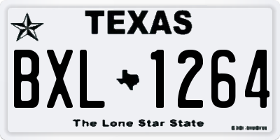 TX license plate BXL1264