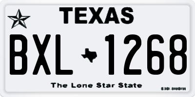 TX license plate BXL1268