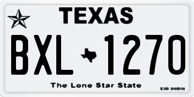 TX license plate BXL1270