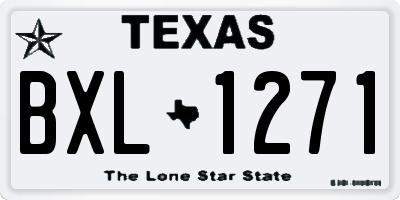 TX license plate BXL1271