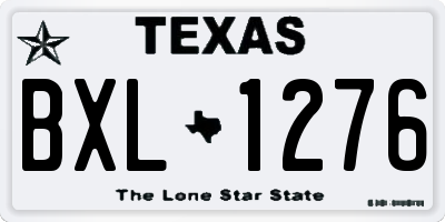 TX license plate BXL1276