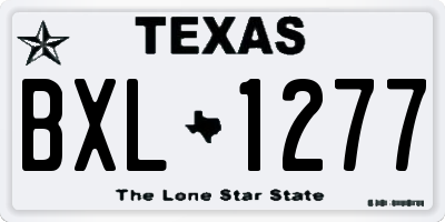 TX license plate BXL1277