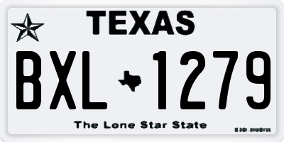 TX license plate BXL1279