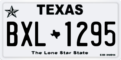 TX license plate BXL1295