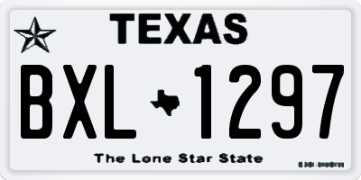 TX license plate BXL1297