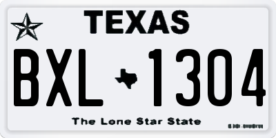 TX license plate BXL1304