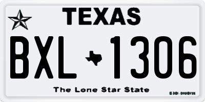 TX license plate BXL1306