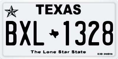 TX license plate BXL1328