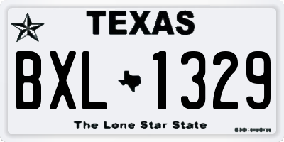 TX license plate BXL1329