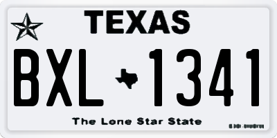 TX license plate BXL1341