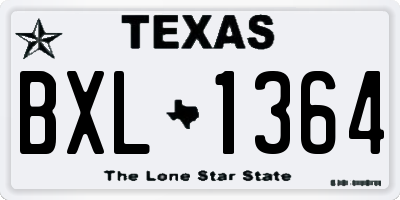 TX license plate BXL1364