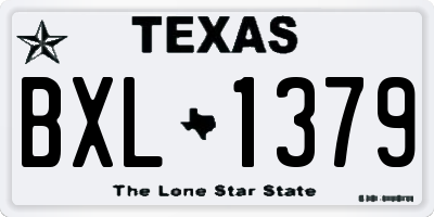 TX license plate BXL1379