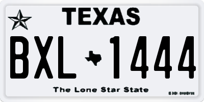TX license plate BXL1444