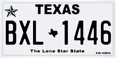 TX license plate BXL1446