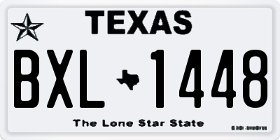 TX license plate BXL1448