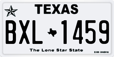 TX license plate BXL1459