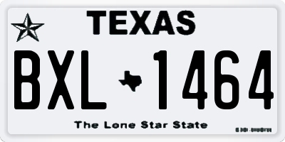 TX license plate BXL1464