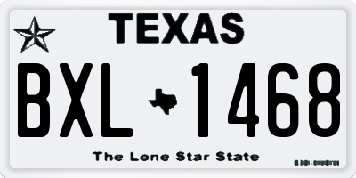 TX license plate BXL1468