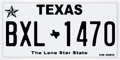 TX license plate BXL1470