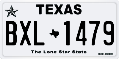 TX license plate BXL1479