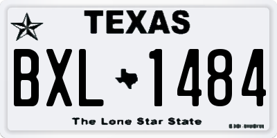 TX license plate BXL1484