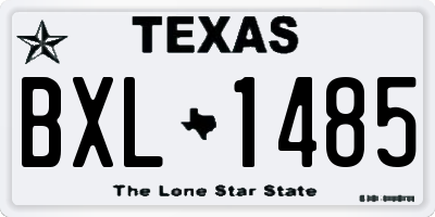 TX license plate BXL1485
