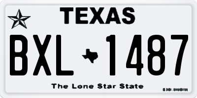 TX license plate BXL1487