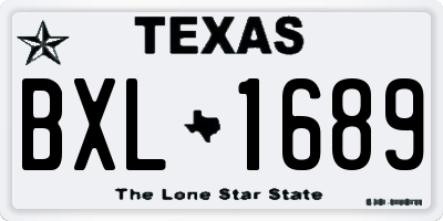 TX license plate BXL1689