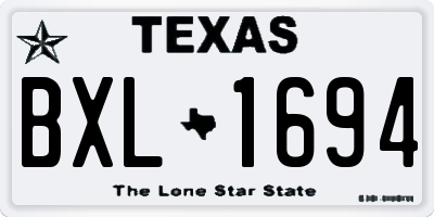 TX license plate BXL1694