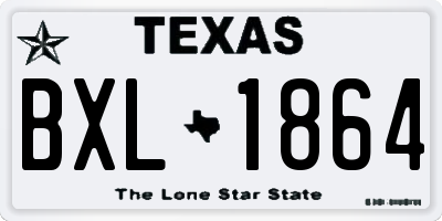 TX license plate BXL1864