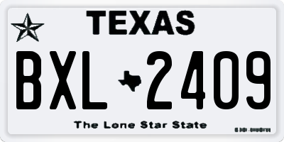 TX license plate BXL2409