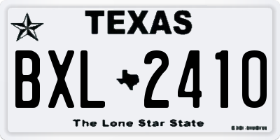 TX license plate BXL2410