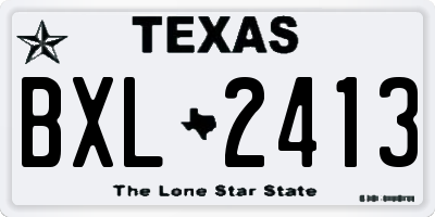 TX license plate BXL2413