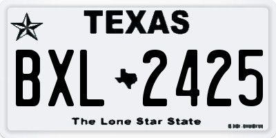TX license plate BXL2425