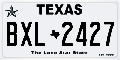 TX license plate BXL2427