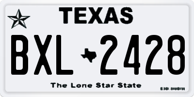 TX license plate BXL2428