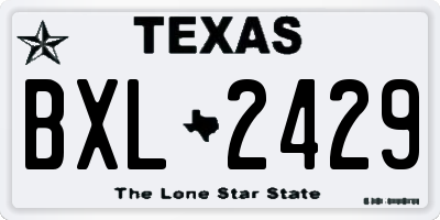 TX license plate BXL2429