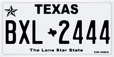 TX license plate BXL2444
