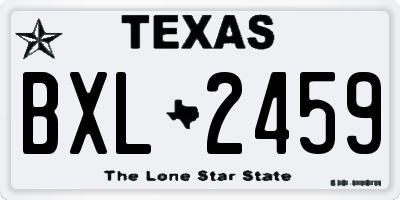 TX license plate BXL2459